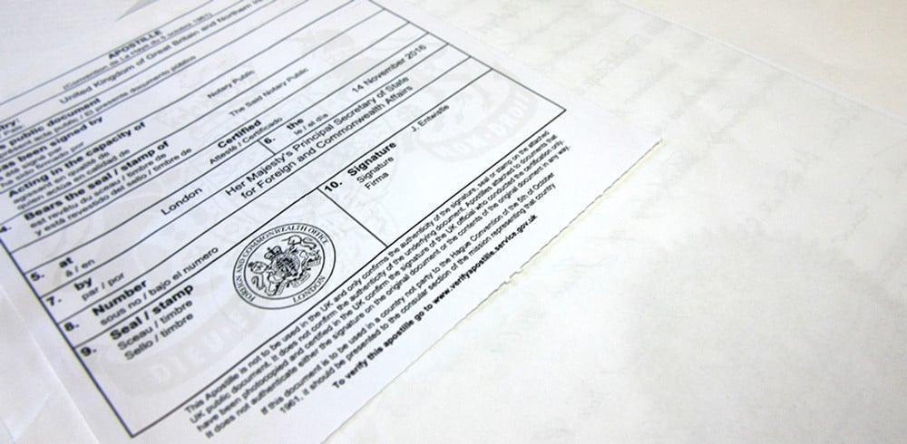 Apostille in uk